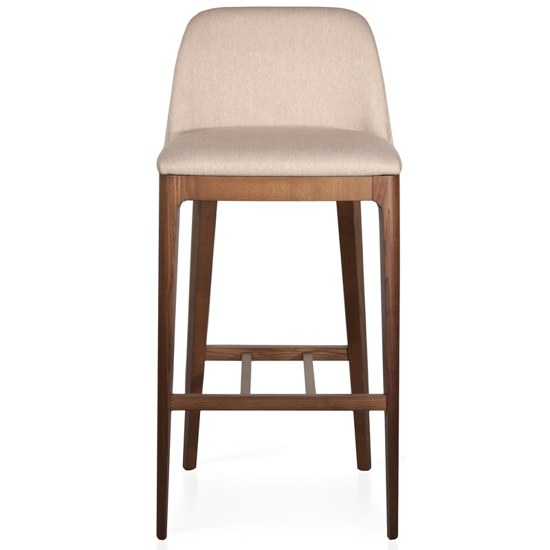 Busetto S030S Modern barstool with solid beech or ash wood legs 4