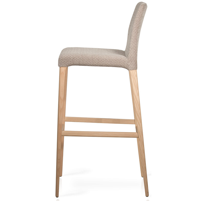 Busetto S049S Modern barstool with solid beech or ash wood legs 2