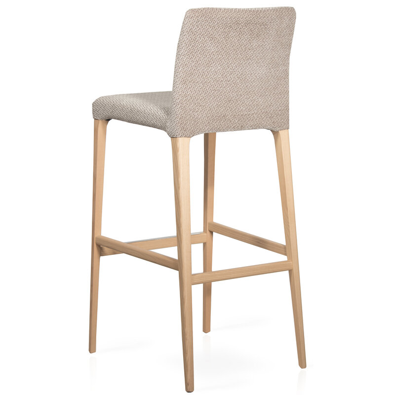 Busetto S049S Modern barstool with solid beech or ash wood legs 3