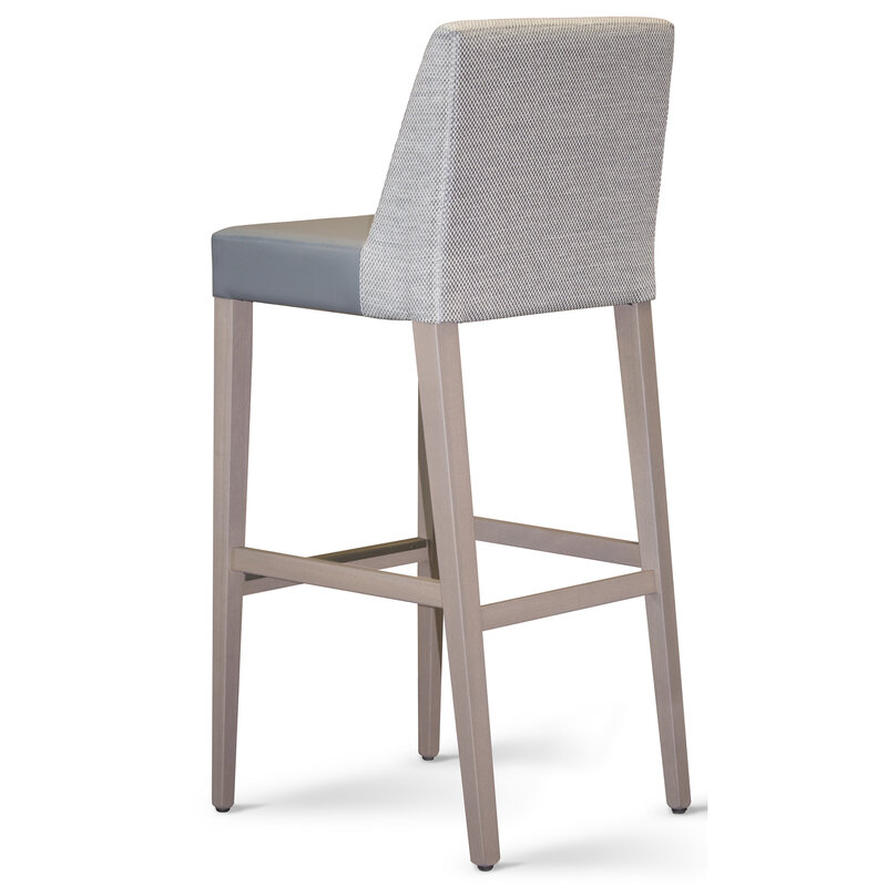 Busetto S054S Modern barstool with solid beech or ash wood legs 3