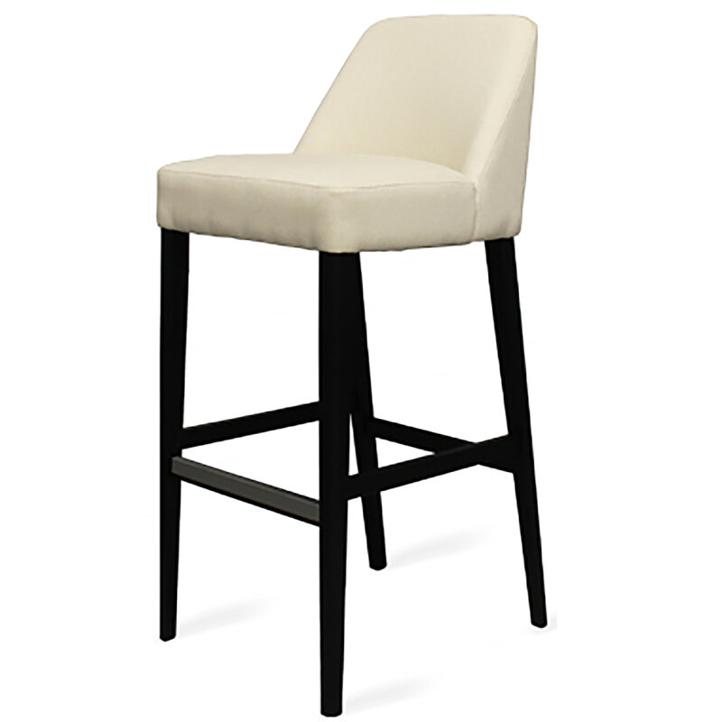 Busetto S054SZ Modern barstool with solid beech or ash wood legs 1