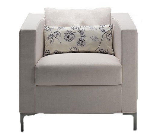 Busetto P290 Modern armchair with aluminium feet 1