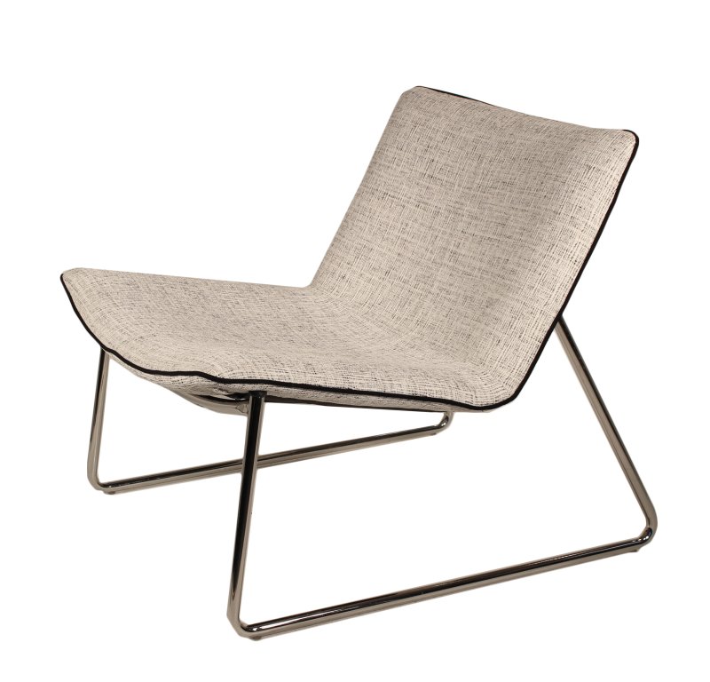 Busetto P202 Modern armchair with metal sled base, available only chromed finish 1