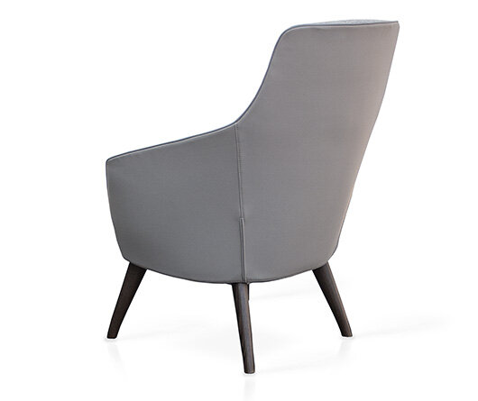 Busetto P280ML Modern lounge armchair with ash wood base, available in a choice of finishes 3