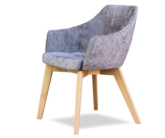 Busetto P261 Modern armchair with beech wood legs, available in a choice of finishes 1