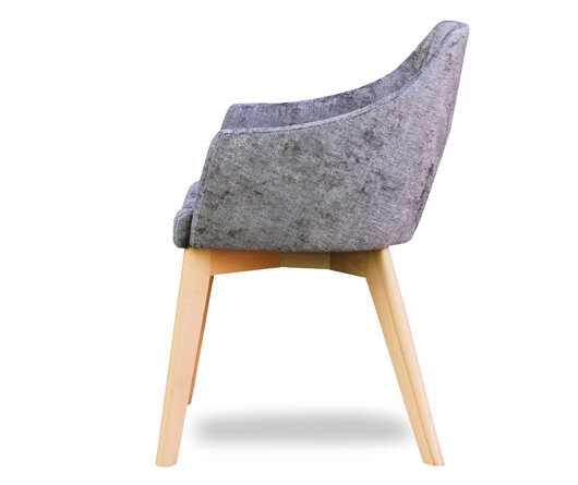 Busetto P261 Modern armchair with beech wood legs, available in a choice of finishes 2