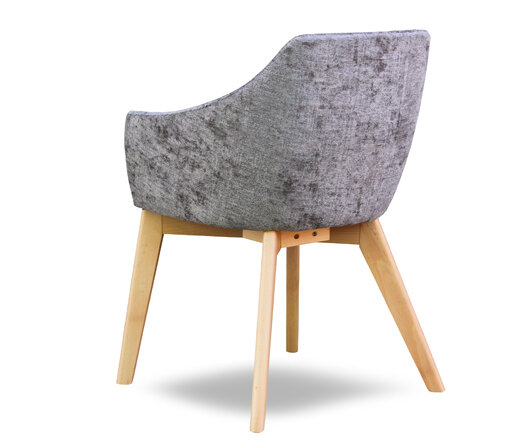 Busetto P261 Modern armchair with beech wood legs, available in a choice of finishes 4