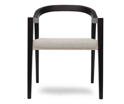 Busetto P015 Modern chair with armrest made in solid ash wood, available in a choice of finishes 3
