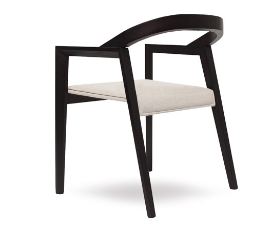 Busetto P015 Modern chair with armrest made in solid ash wood, available in a choice of finishes 4