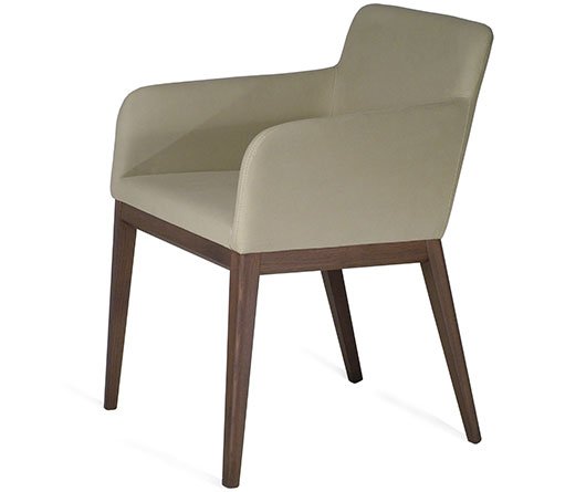 Busetto P034 Modern chair with armrest made in solid beech or ash wood, available in a choice of finishes 1