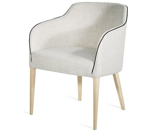 Busetto P056 Modern chair with armrest made in solid beech or ash wood, available in a choice of finishes 1