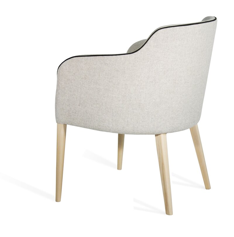 Busetto P056 Modern chair with armrest made in solid beech or ash wood, available in a choice of finishes 3