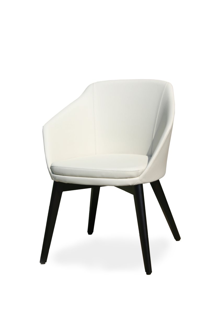 Busetto P262L Modern armchair with beech wood legs, available in a choice of finishes 1
