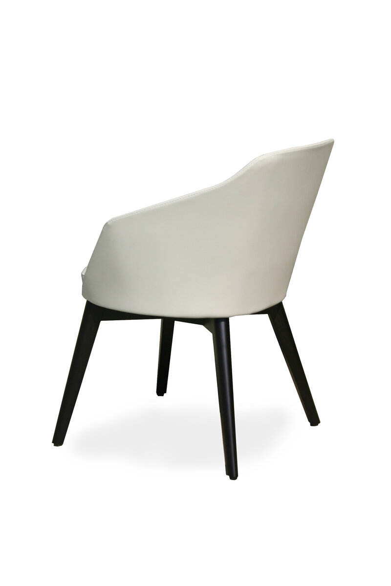 Busetto P262L Modern armchair with beech wood legs, available in a choice of finishes 2