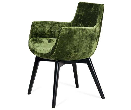 Busetto P265L Modern armchair with beech wood legs, available in a choice of finishes 1