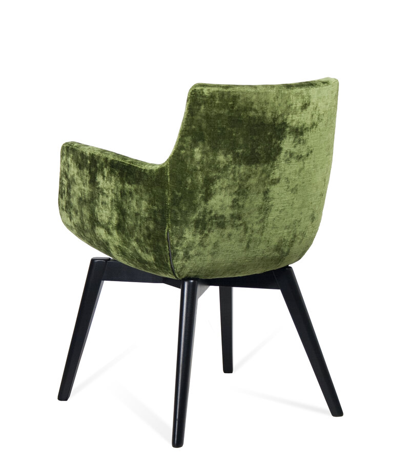 Busetto P265L Modern armchair with beech wood legs, available in a choice of finishes 3