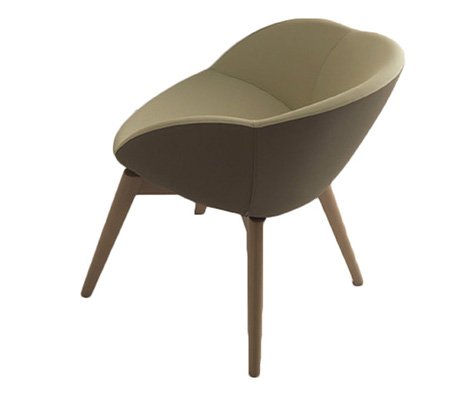 Busetto P271L Modern armchair with beech wood legs, available in a choice of finishes 1