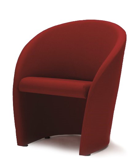 Busetto P299 Modern armchair with black adjustable feet 1