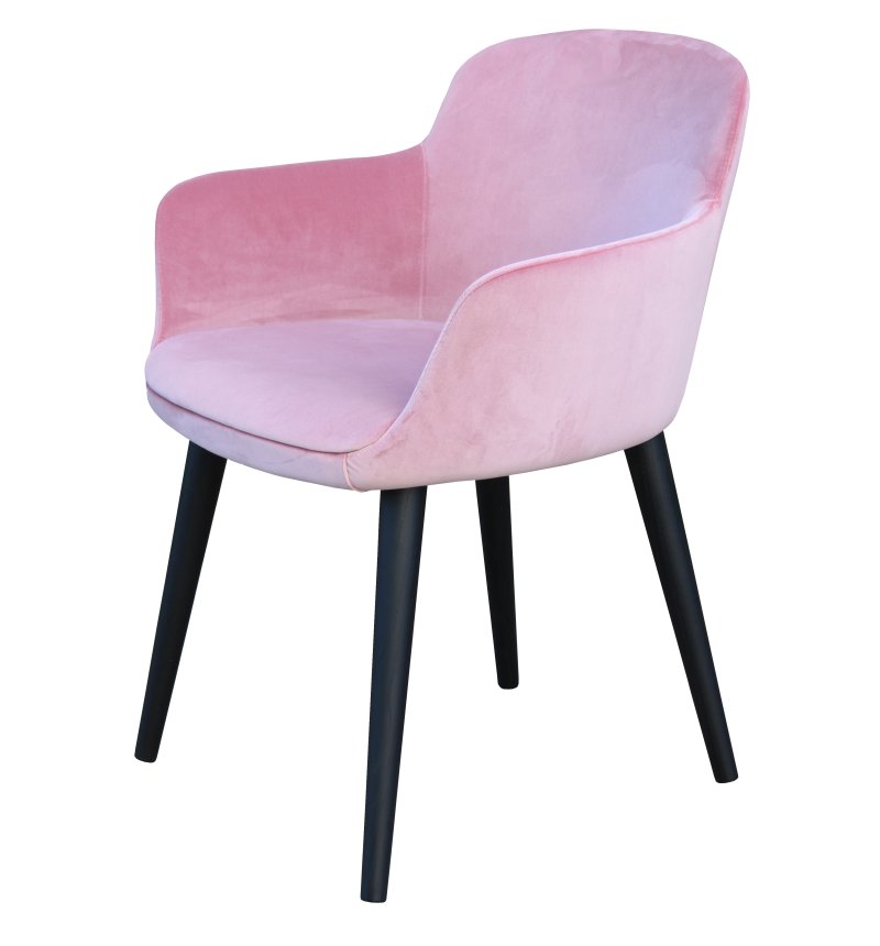 Busetto P259L Modern armchair with ash wood legs, available in a choice of finishes 1