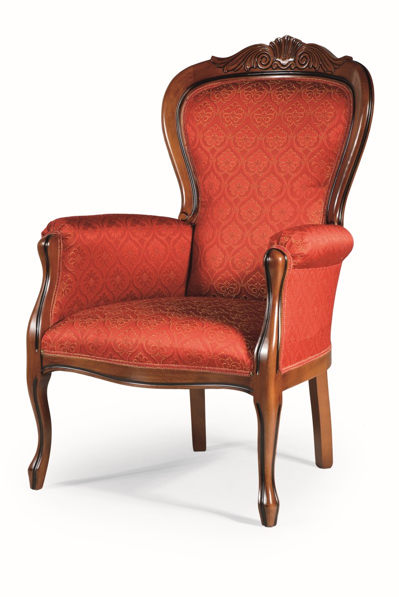 Busetto P434 Classical armchair with beech wood frame, available in a choice of finishes 1