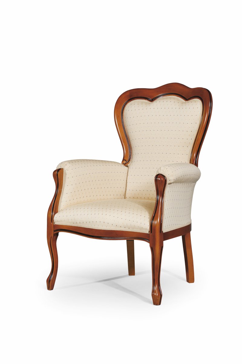 Busetto P436 Classical armchair with beech wood frame, available in a choice of finishes 1