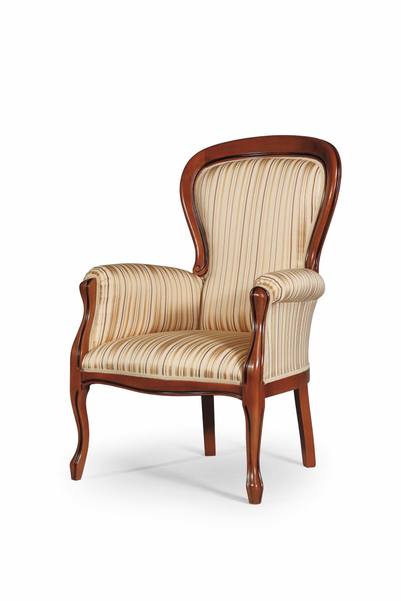 Busetto P422 Classical armchair with beech wood frame, available in a choice of finishes 1