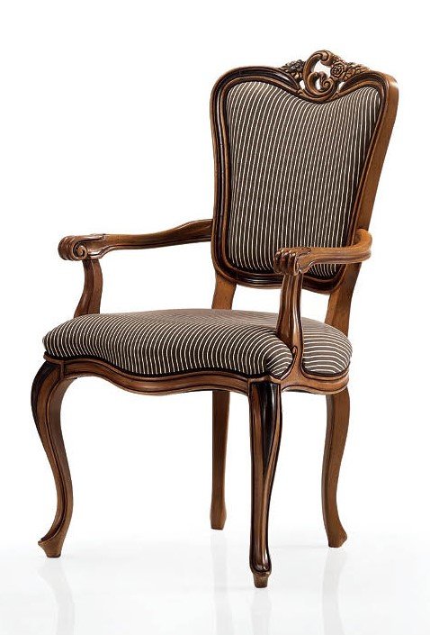 Busetto S753A Classical chair  with armrest in solid beech wood, available in a choice of finishes 1