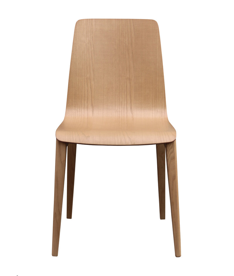 Busetto S059L Modern ash wood chair, available in a choice of finishes 3