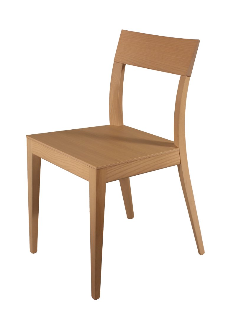 Busetto S090L Contemporary chair in ash or beech solid wood with ash or beech playwood seat, available in a choice of finishes 1
