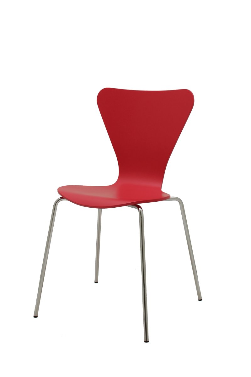 Busetto S406L Contemporary chair with chromed metal base 1