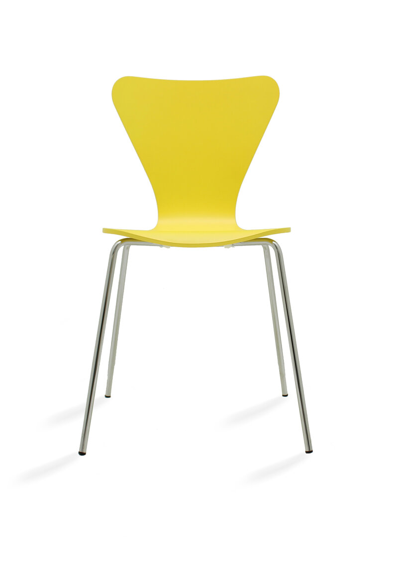 Busetto S406L Contemporary chair with chromed metal base 3