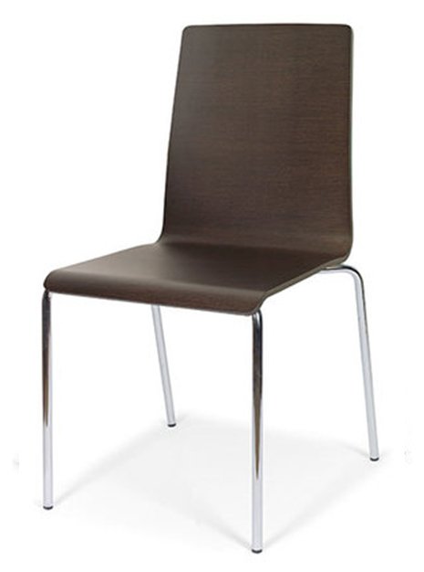 Busetto S407 Modern chair with chromed metal base 1