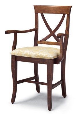 Busetto S983A Country style chair with armrest made in solid beech, available in a choice of finishes 1